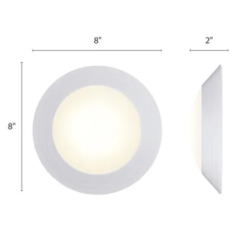 Discount Patriot Lighting® Gabbie White Integrated Led Flush Mount Ceiling Light – 6 Pack