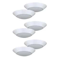 Discount Patriot Lighting® Gabbie White Integrated Led Flush Mount Ceiling Light – 6 Pack