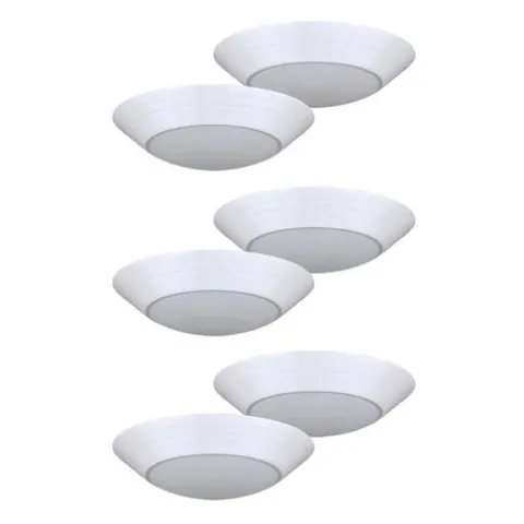 Discount Patriot Lighting® Gabbie White Integrated Led Flush Mount Ceiling Light – 6 Pack
