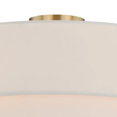 Discount Patriot Lighting® Burnaby Matte Brass 4 Light Semi-Flush Mount Ceiling Light