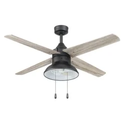 Discount Patriot Lighting® Amanda 48″ Matte Black Indoor Led Ceiling Fan