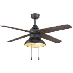Discount Patriot Lighting® Amanda 48″ Matte Black Indoor Led Ceiling Fan