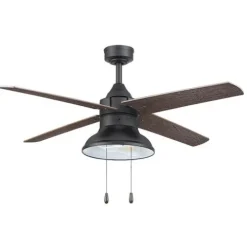 Discount Patriot Lighting® Amanda 48″ Matte Black Indoor Led Ceiling Fan