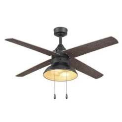 Discount Patriot Lighting® Amanda 48″ Matte Black Indoor Led Ceiling Fan