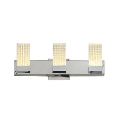 Discount Patriot Lighting® Lico Polished Chrome 3-Light Led Vanity Light