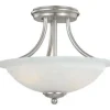 Discount Patriot Lighting® Savvy Satin Nickel 2-Light Semi-Flush Mount Ceiling Light