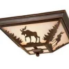 Discount Patriot Lighting® Yellowstone Burnished Bronze 3-Light Flush Mount Ceiling Light