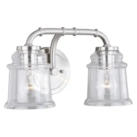 Discount Patriot Lighting® Toledo Satin Nickel 2 Light Vanity Light