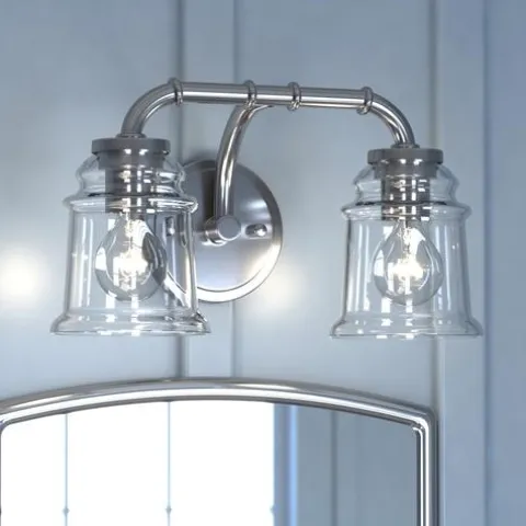 Discount Patriot Lighting® Toledo Satin Nickel 2 Light Vanity Light