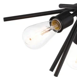 Discount Patriot Lighting® Estelle Matte Black 3 Light Semi-Flush Mount Ceiling Light