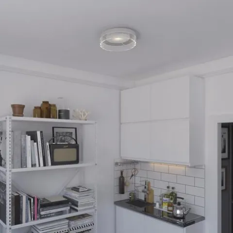 Discount Patriot Lighting® Leah Satin Nickel Integrated Led Flush Mount Ceiling Light