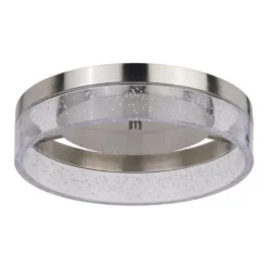 Discount Patriot Lighting® Leah Satin Nickel Integrated Led Flush Mount Ceiling Light