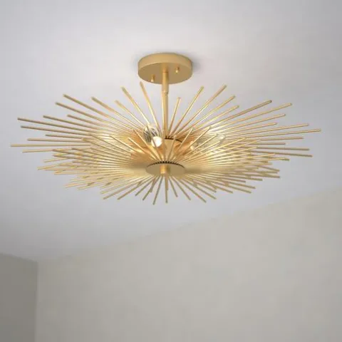 Discount Patriot Lighting® Nikko Gold Semi-Flush Mount Ceiling Light