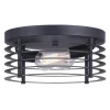 Discount Patriot Lighting® Gabel Matte Black 2-Light Flush Mount Ceiling Light