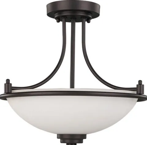 Flash Sale Patriot Lighting® Camden Oil-Rubbed Bronze 3-Light Semi-Flush Mount Ceiling Light