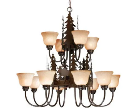 Flash Sale Patriot Lighting® Yellowstone 12-Light Burnished Bronze Chandelier