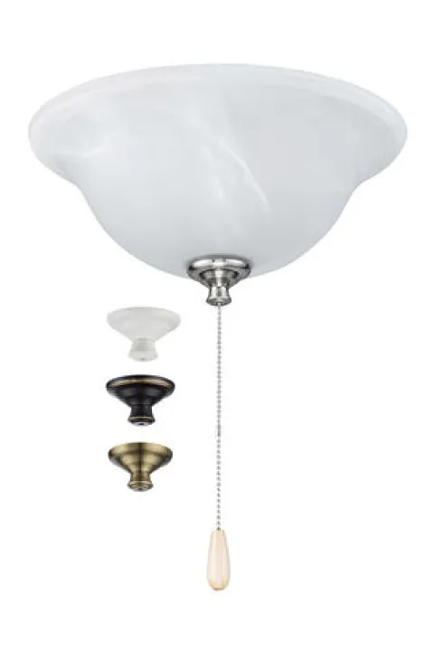 Flash Sale Patriot Lighting® White Swirled Marble Bowl Led Ceiling Fan Light