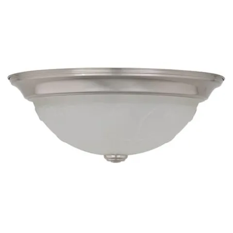 Flash Sale Patriot Lighting® Paula Satin Nickel 2-Light Flush Mount Ceiling Light – 2 Pack