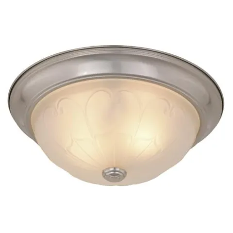 Flash Sale Patriot Lighting® Paula Satin Nickel 2-Light Flush Mount Ceiling Light – 2 Pack