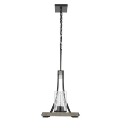 Flash Sale Patriot Lighting® Elegant Home Brooklyn Natural Iron & Distressed Faux Wood 3 Light Island Light