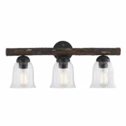 Hot Sale Patriot Lighting® Spruce Black Walnut 3-Light Vanity Light