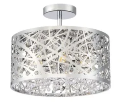 Hot Sale Patriot Lighting® Elegant Home Braylen Chrome 5-Light Semi-Flush Mount Ceiling Light