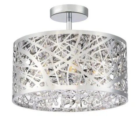 Hot Sale Patriot Lighting® Elegant Home Braylen Chrome 5-Light Semi-Flush Mount Ceiling Light