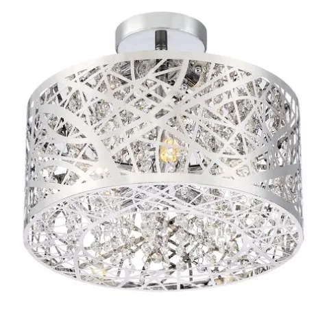 Hot Sale Patriot Lighting® Elegant Home Braylen Chrome 5-Light Semi-Flush Mount Ceiling Light