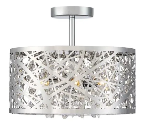 Hot Sale Patriot Lighting® Elegant Home Braylen Chrome 5-Light Semi-Flush Mount Ceiling Light