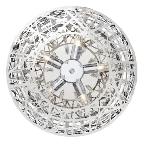 Hot Sale Patriot Lighting® Elegant Home Braylen Chrome 5-Light Semi-Flush Mount Ceiling Light