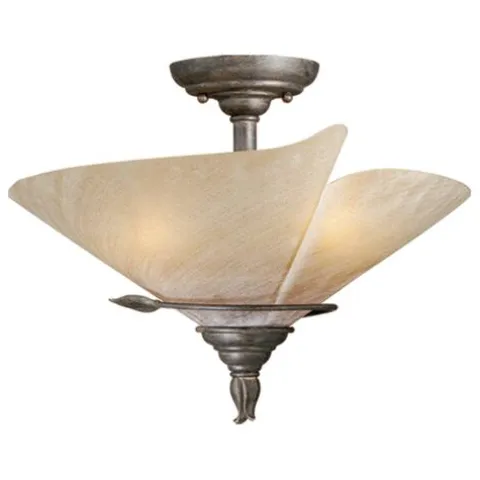 Hot Sale Patriot Lighting® Capri Black Walnut Semi-Flush Mount Ceiling Light