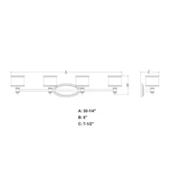 Hot Sale Patriot Lighting® Carlisle Chrome 4 Light Vanity Light