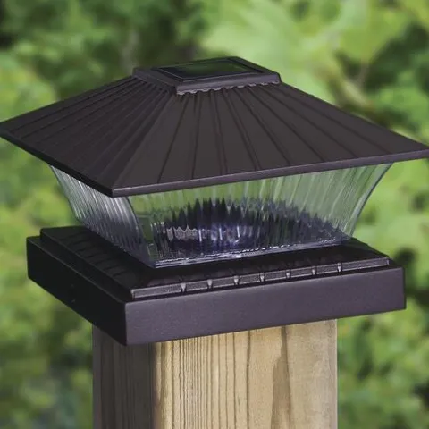 Hot Sale Patriot Lighting® Solar Integrated Led Rhame Bronze Post Cap Landscape Light – 2 Pack