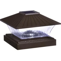 Hot Sale Patriot Lighting® Solar Integrated Led Rhame Bronze Post Cap Landscape Light – 2 Pack