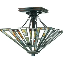 Hot Sale Patriot Lighting Elegant Home Patriot Lighting® Elegant Home Trysta Bronze 2-Light Semi-Flush Mount Ceiling Light