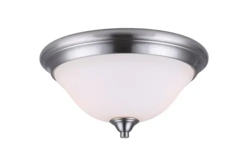 Hot Sale Patriot Lighting® Dee Brushed Nickel 2-Light Flush Mount Ceiling Light