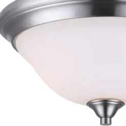 Hot Sale Patriot Lighting® Dee Brushed Nickel 2-Light Flush Mount Ceiling Light