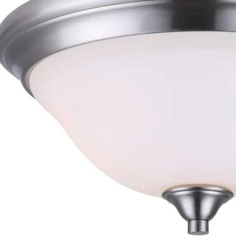 Hot Sale Patriot Lighting® Dee Brushed Nickel 2-Light Flush Mount Ceiling Light