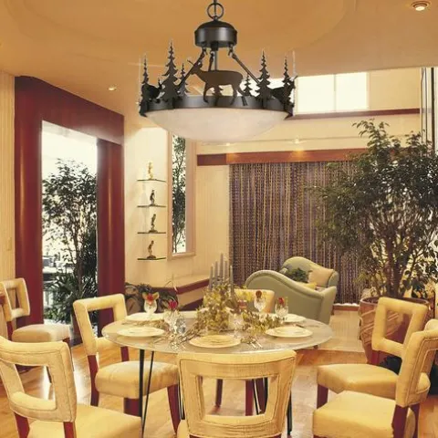 Hot Sale Patriot Lighting® Bryce Burnished Bronze 3-Light Pendant/Semi-Flush Mount Ceiling Light