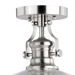 Hot Sale Patriot Lighting® Beloit Satin Nickel Semi-Flush Mount Ceiling Light