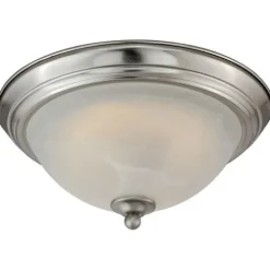 Hot Sale Patriot Lighting® Payton Satin Nickel Integrated Led Flush Mount Ceiling Light