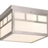 Hot Sale Patriot Lighting® Craftsman Stainless Steel Outdoor Ceiling Light