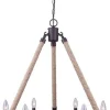 Hot Sale Patriot Lighting® Dawsyn Oil-Rubbed Bronze 6-Light Chandelier