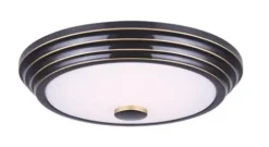 Hot Sale Patriot Lighting® Lyra Rubbed Bronze Integrated Led Flush Mount Ceiling Light