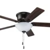 Hot Sale Patriot Lighting™ Alston 52″ Bronze Indoor Led Ceiling Fan
