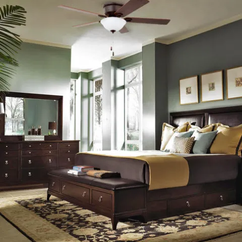 Hot Sale Patriot Lighting™ Alston 52″ Bronze Indoor Led Ceiling Fan