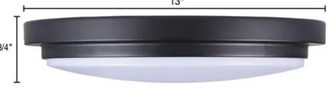 Hot Sale Patriot Lighting® Flinn Black Led Flush Mount Ceiling Light 2-Pack