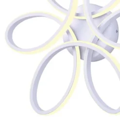 Hot Sale Patriot Lighting® Floralia White Integrated Led Flush Mount Ceiling Light