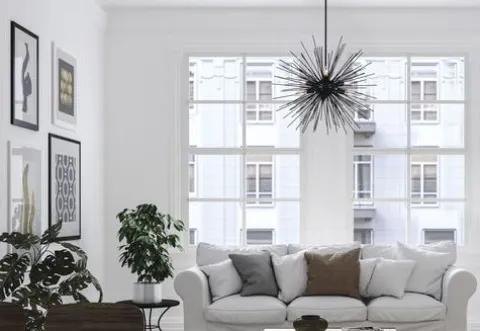 Hot Sale Patriot Lighting® Kelton Matte Black 6-Light Pendant
