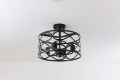 Hot Sale Patriot Lighting® Phinny Matte Black 4-Light Pendant/Semi-Flush Mount Ceiling Light